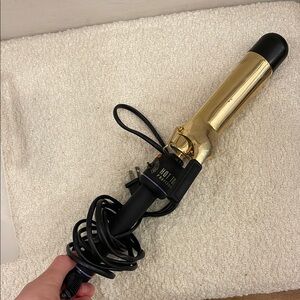 Gold and Black Curling Iron